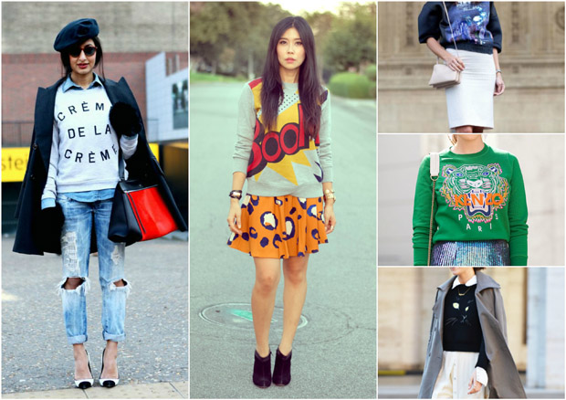 graphic sweater collage
