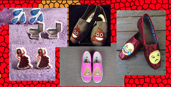 etsy emoji poo shoes