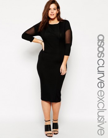 Bodycon Dress With Mesh