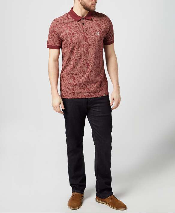 Pretty Green All Over Paisley Print Polo Shirt - Exclusive Pretty Green