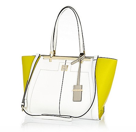 WHITE YELLOW WINGED TOTE BAG £45.00
