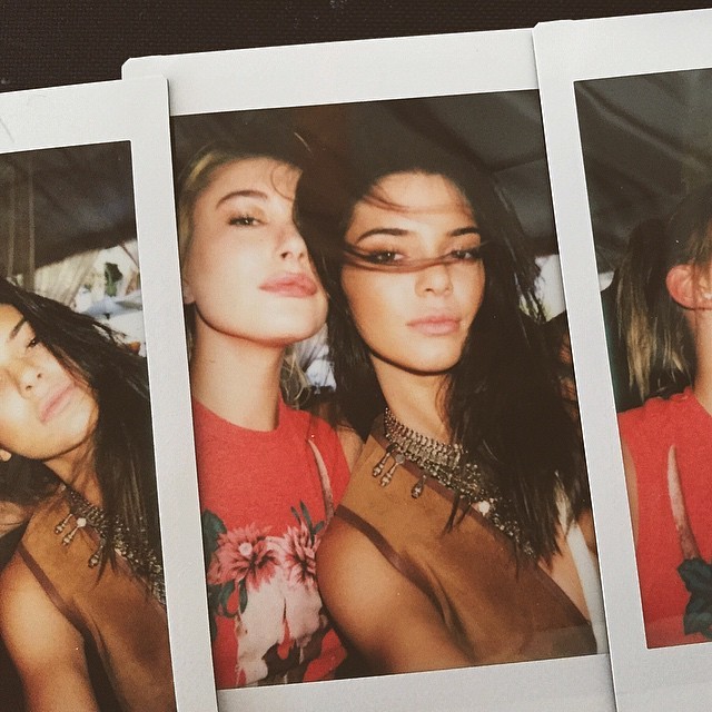 Hailey Baldwin and Kendall Jenner take glam polaroids at Coachella