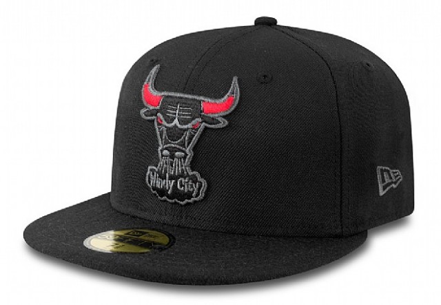 Black Melton Chicago Bulls 59FIFTY