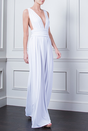 melena maxi dress white