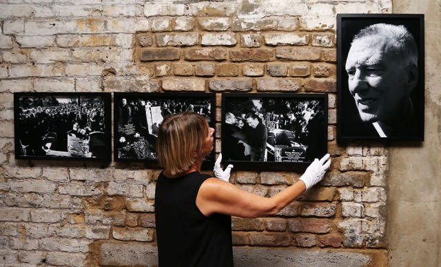 Final preparations are made to an immersive photography exhibition focusing on the Krays and their legacy in the heart of London's East End.  LEGEND OF THE EAST END opens tomorrow (Friday) for two weeks to coincide with the release of LEGEND inUK cinemas on September 9th in which Tom Hardy plays Kray twins Ronnie and Reggie.