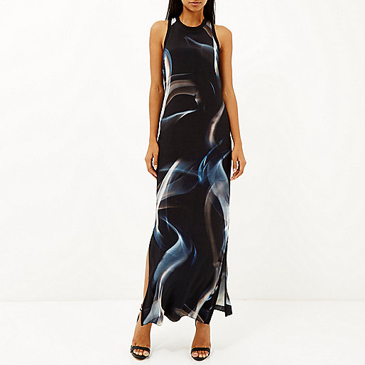 Black Design Forum printed maxi dress