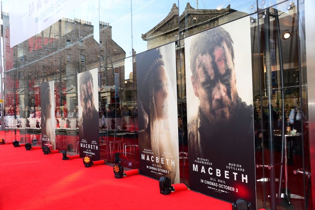 UK Premier of 'Macbeth' at the Edinburgh Festival Theatre on 27th September 2015.