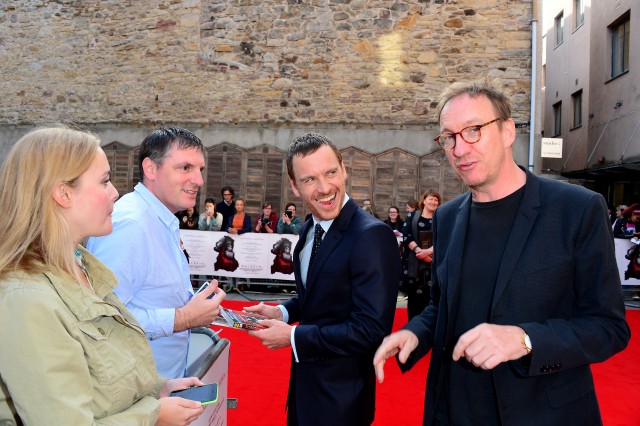 David Thewlis and Michael Fassbender attend the UK Premier of 'Macbeth' at the Edinburgh Festival Theatre on 27th September 2015.
