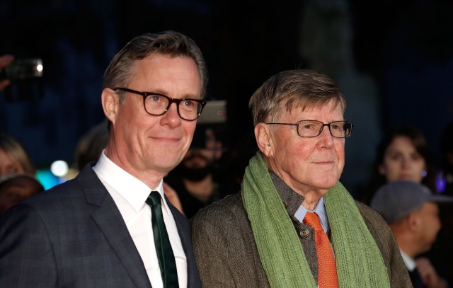 LONDON, ENGLAND - OCTOBER 13:  Alex Jennings and Alan Bennett arrive at "The Lady In The Van" - Centrepiece Gala, at Odeon Leicester Square on October 13, 2015 in London, England.  (Photo by John Phillips/Getty Images for BFI) *** Local Caption *** Alex Jennings; Alan Bennett