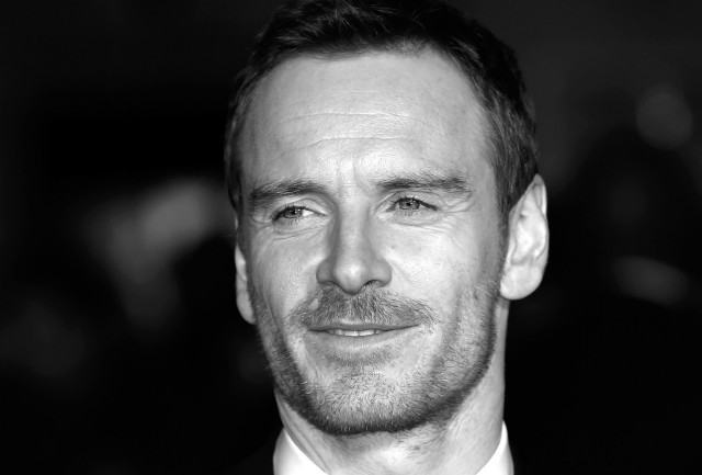 LONDON, ENGLAND - OCTOBER 18:  (EDITORS NOTE: Image has been converted to black and white) Michael Fassbender attends the "Steve Jobs" Closing Night Gala during the BFI London Film Festival, at Odeon Leicester Square on October 18, 2015 in London, England.  (Photo by John Phillips/Getty Images for BFI) *** Local Caption *** Michael Fassbender