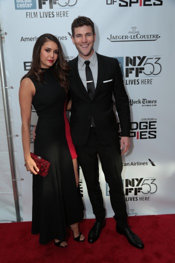 Nina Dobrev and Austin Stowell arrive as DreamWorks Pictures and Fox2000 Pictures present the "Bridge of Spies" world premiere at the New York Film Festival at Lincoln Center in New York on October 4, 2015 (Photo: Alex J. Berliner/ABImages)