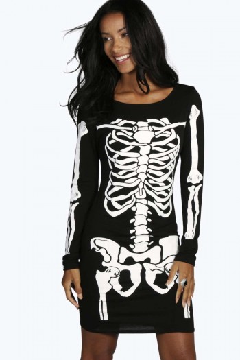 Maddie Skeleton Bodycon Dress