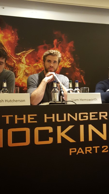 Liam Hemsworth attends the UK Press Conference of The Hunger Games Mockingjay Part 2. Photo Credit: Zehra Phelan