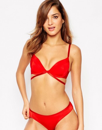 ASOS Basic Microfibre Mix & Match Moulded Strappy Plunge Bra