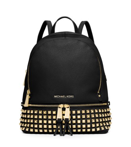MICHAEL KORS Rhea Small Studded Leather Backpack
