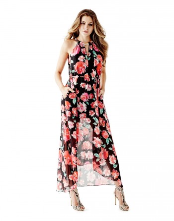 guess Long Dress with high low hem
