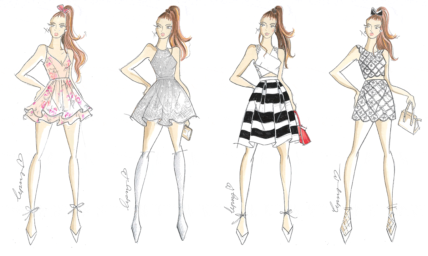 Arianna Grande fashion sketches