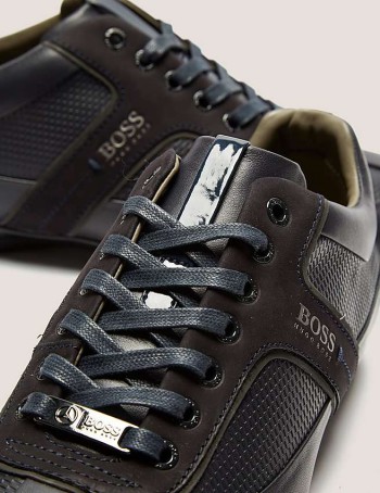 BOSS MERCOS LEATHER TRAINERS