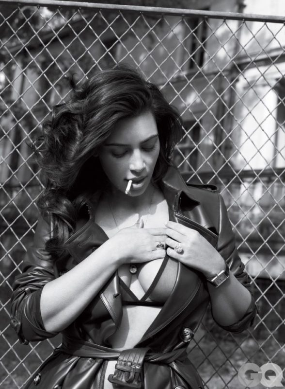 Posing with a cigarette, Kim Kardashian brings the heat for GQ
