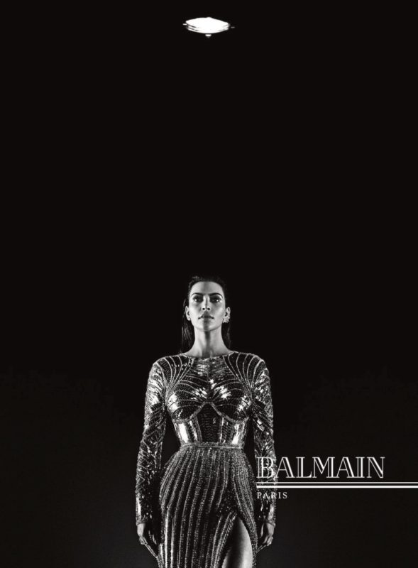 Kim Kardashian wears body conscious dress in Balmain’s fall 2016 campaign