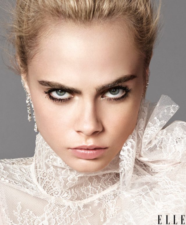 Cara Delevingne wears Victorian inspired lace top