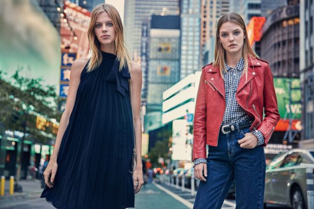 Times Square serves as the backdrop to Mango’s fall 2016 campaign