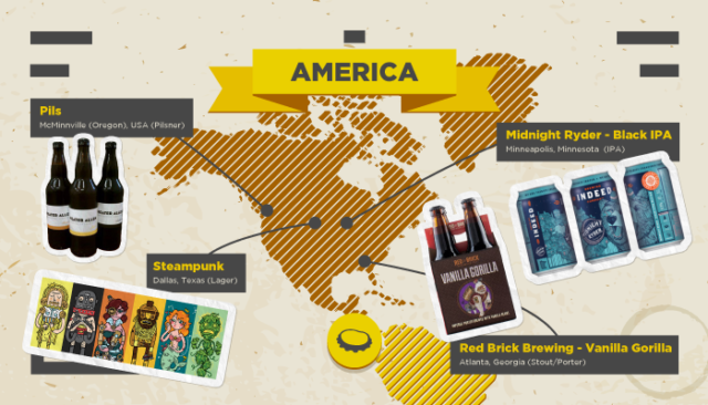 local craft beers map America