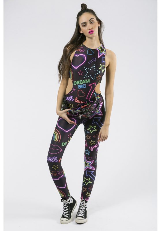 Jaded LDN NEON SIGN PRINT CUT OUT CATSUIT