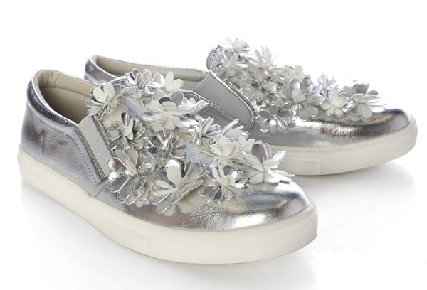 lipsy Glamorous 3d Flower Trainers