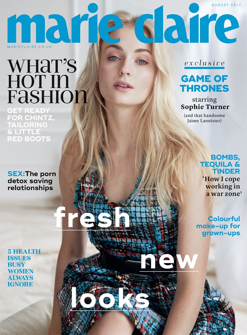 Sophie Turner on the cover of Marie Claire