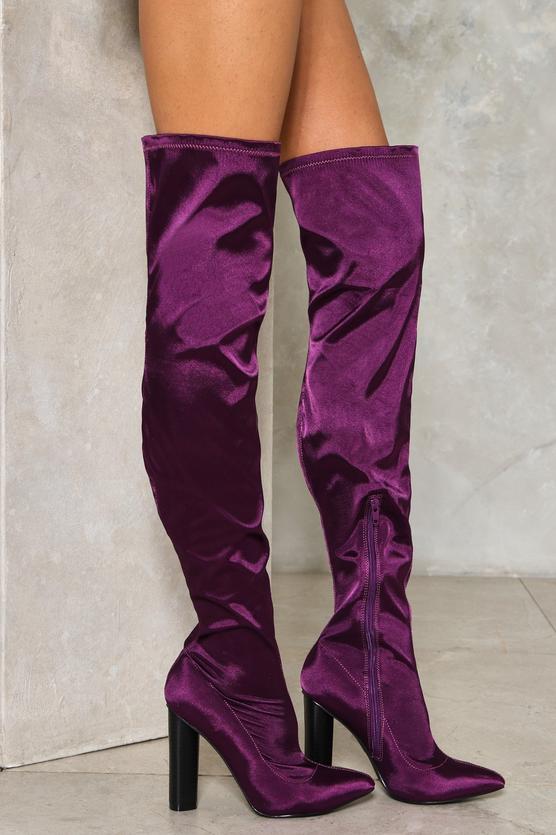 That's Rich Over-the-Knee Satin Boot
