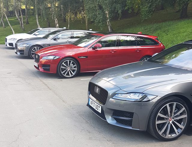 The lineup - Jaguar XF Sportbrake ready for our disposal