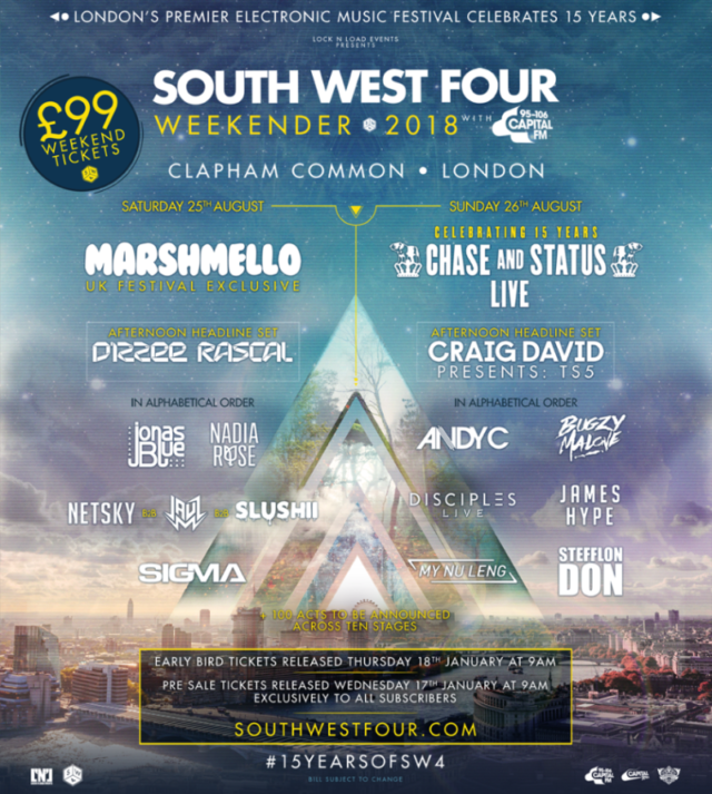 SOUTH WEST FOUR FESTIVAL poster