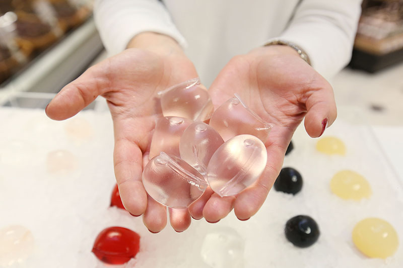 Ooho launches exclusively at Selfridges London. The world's first edible water vessel. Gareth Davies