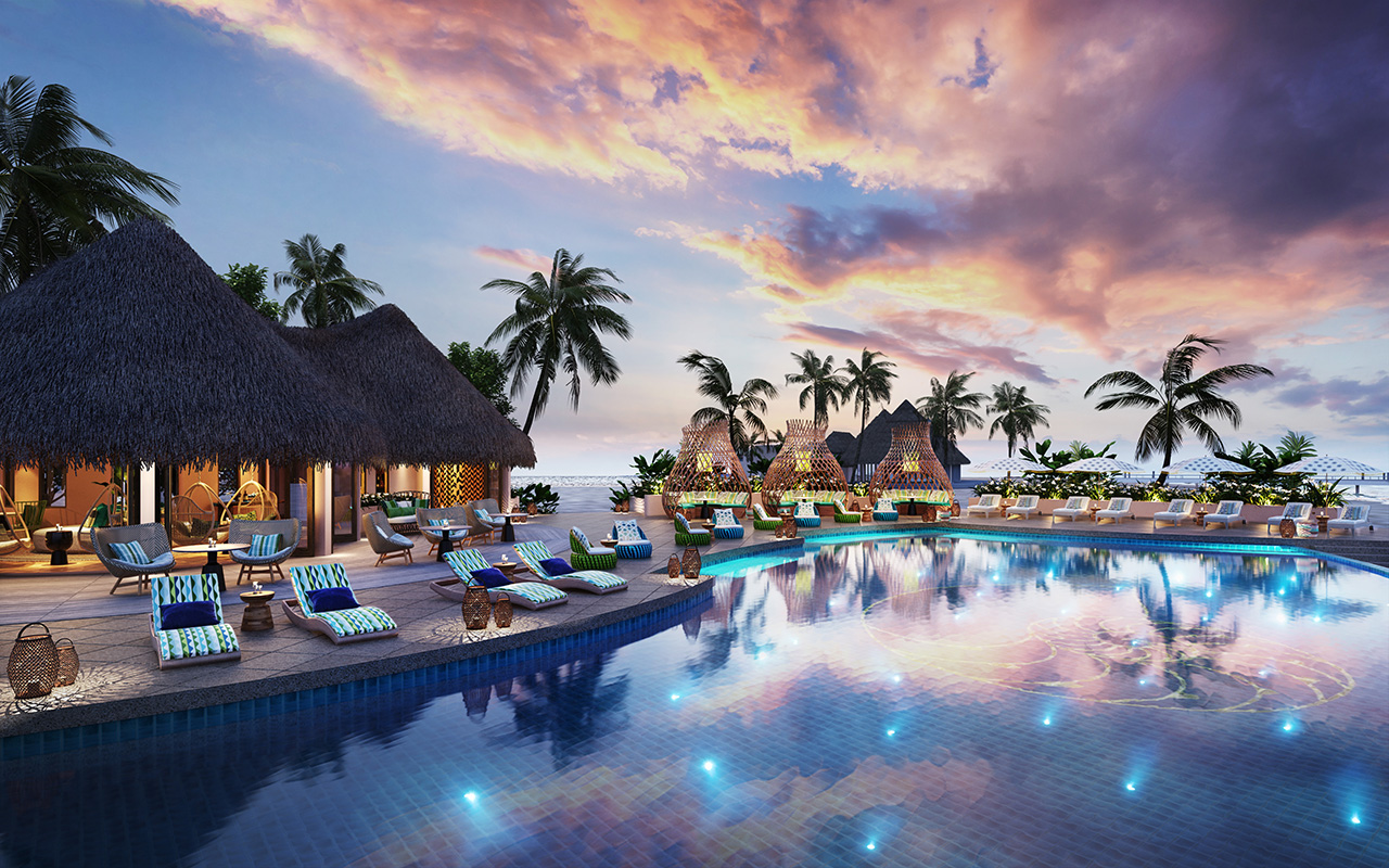 The Nautilus Maldives rendering pool