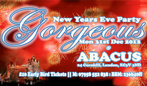 NYE Dinner & Party at ABACUS @gorgeousparty