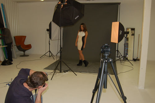 Behind the scenes of the Gabriella Ellis and Leandro Penna photo shoot