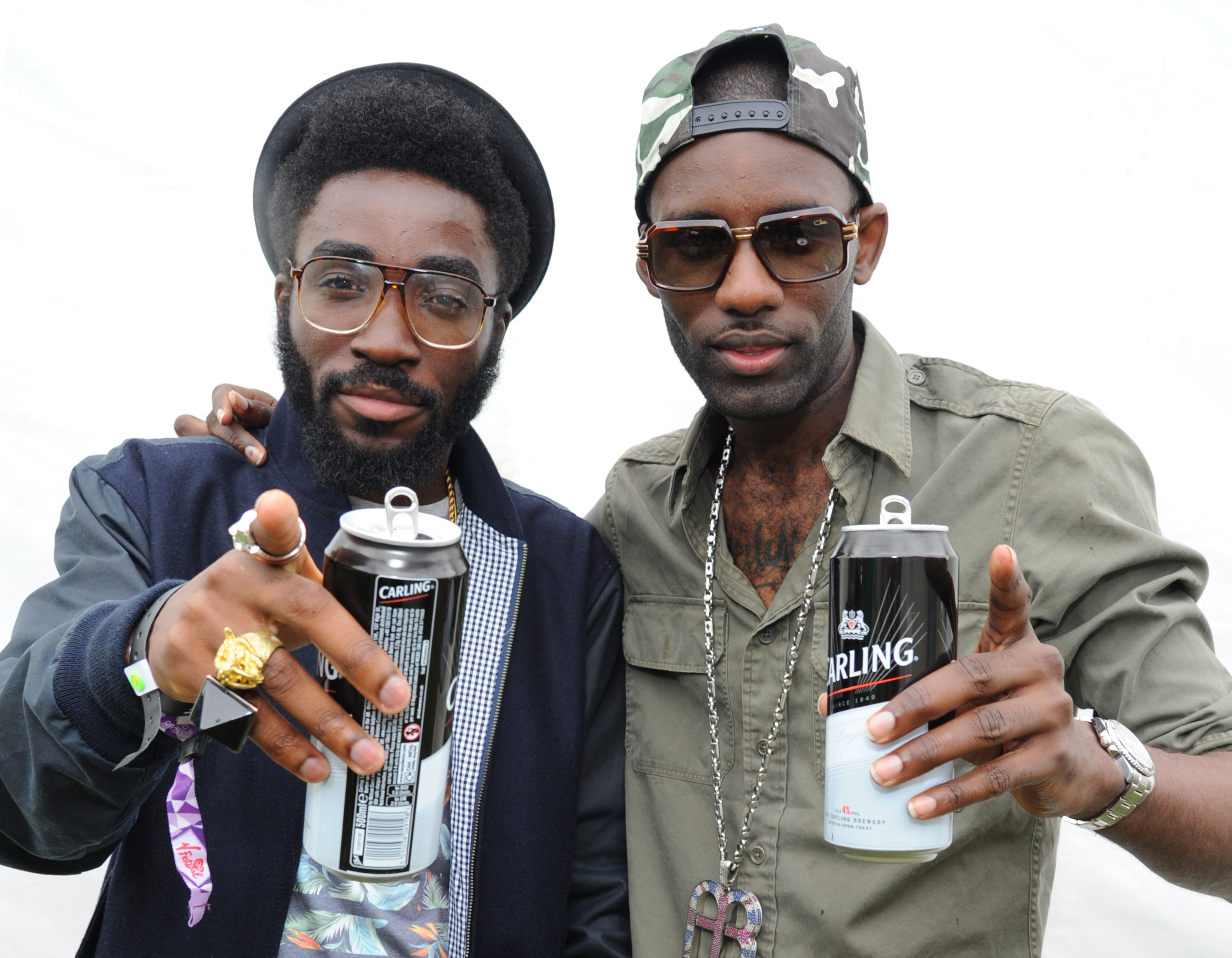 Wretch 32 joins Flavour’s stylist Charley Van Purpz on stage during hip hop karaoke