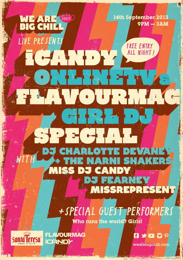Flavourmag present: The Girl DJ Special at the Big Chill Sat 14th Sept (Kings Cross) FREE ENTRY!!!