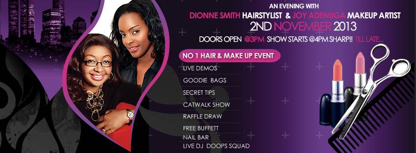 Learn tips & tricks from hair and beauty industry professionals Dionne Smith & Joy Adenuga on November 2 at Black Velvet