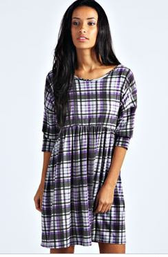Stephanie Check Smock Dress