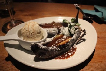 Duo of roasted Bananas à la rôtisserie