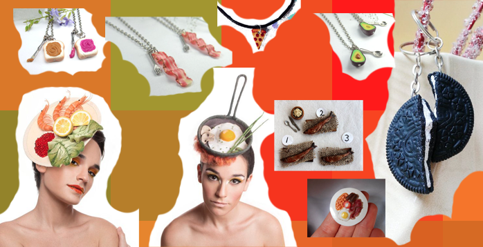miniature food necklaces from etsy