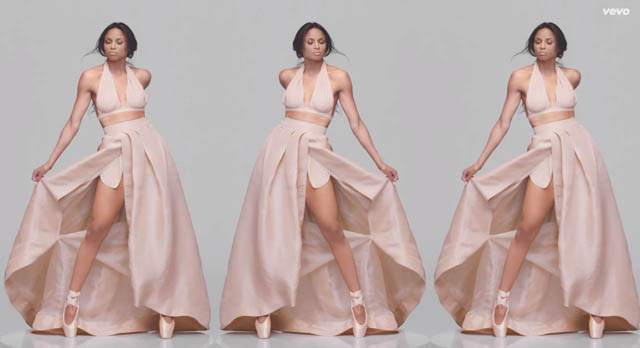 Ciara I Bet video, Get the Look – Champagne Outfit