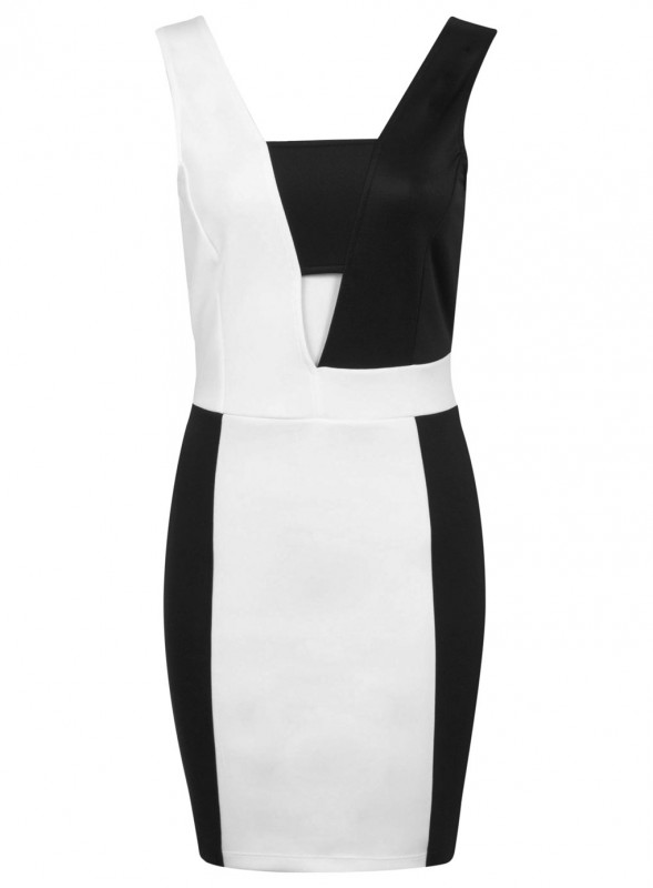 Mono Plunge Dress Price - £39.00