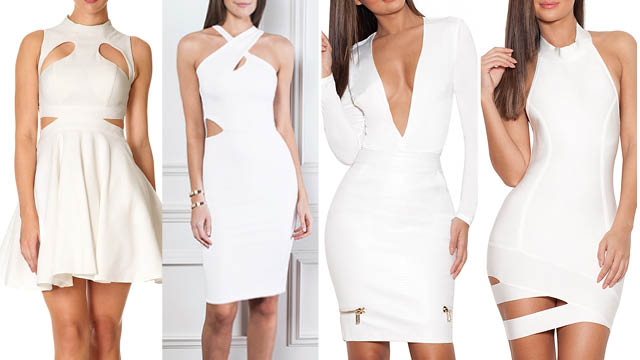 10 little white dresses