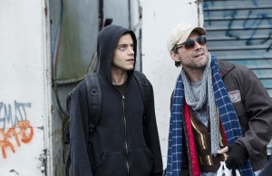 Exclusive Behind the Scenes interview with Mr. Robot stars Christian Slater & Rami Malek.