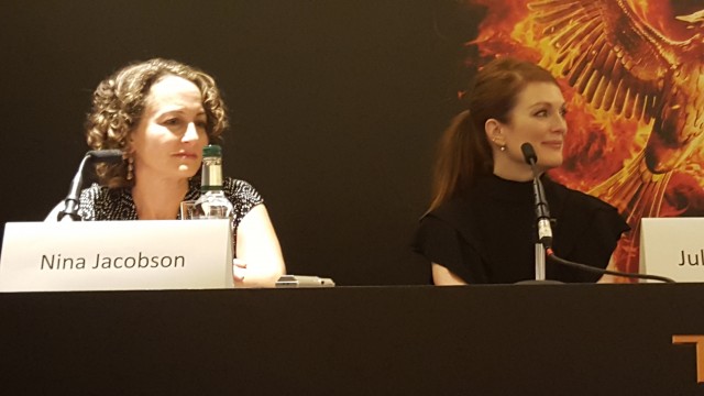 Producer, Nina Jacobson & Julianne Moore, attend the UK Press Conference for The Hunger Games Mockingjay Part 2 - Photo Credit: Zehra Phelan