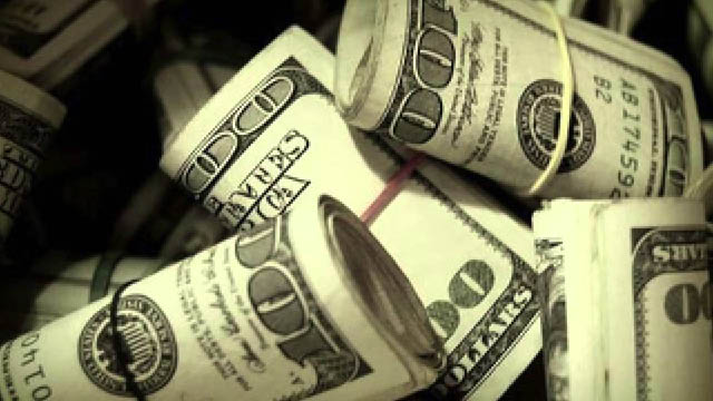 dough rolled up money