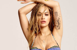 Rita Ora strips down to her bikini for Tezenis swimwear campaign Rita ora strips to bikini